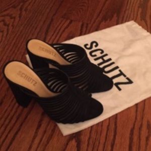 Schutz Veronika Black High Heel Sandal Size 9